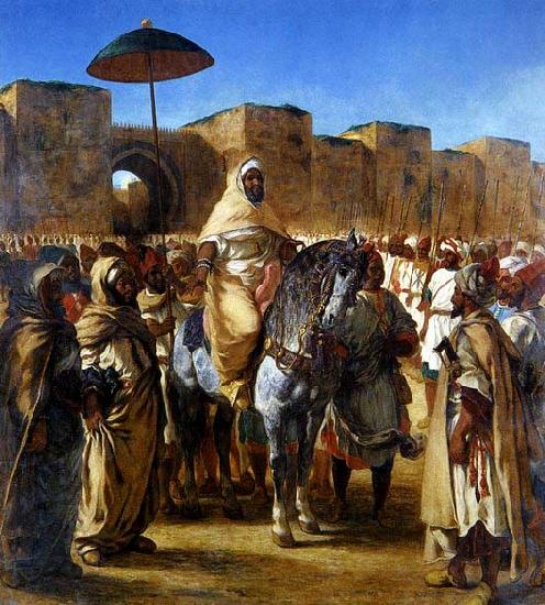 Eugene Delacroix The Sultan of Morocco and his Entourage China oil painting art